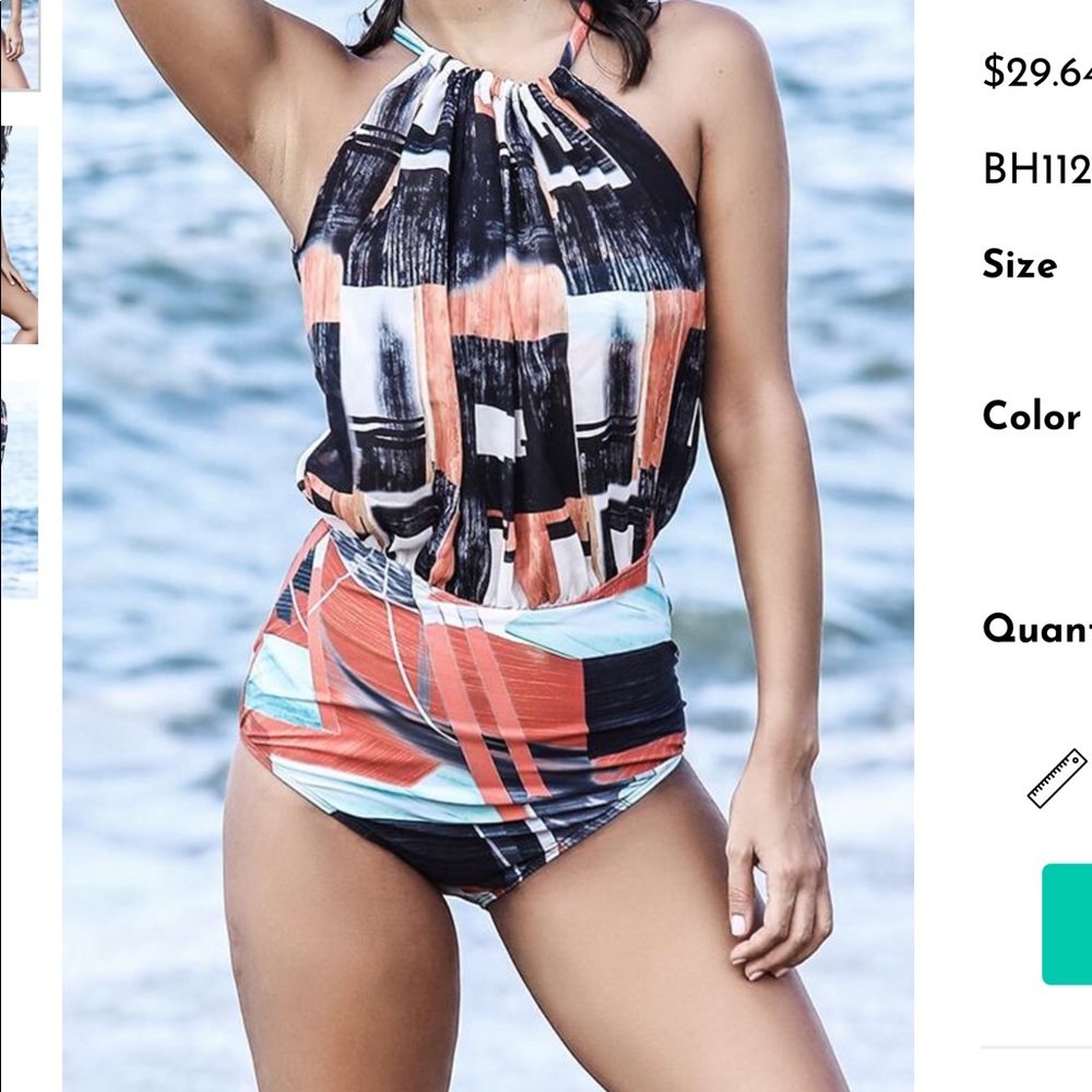 Geometric Halter Tankini Set NWT